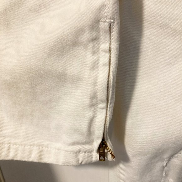 Guess women's size 26 rip distressed ankle zip retro accessory stretchy jeans - Picture 5 of 7